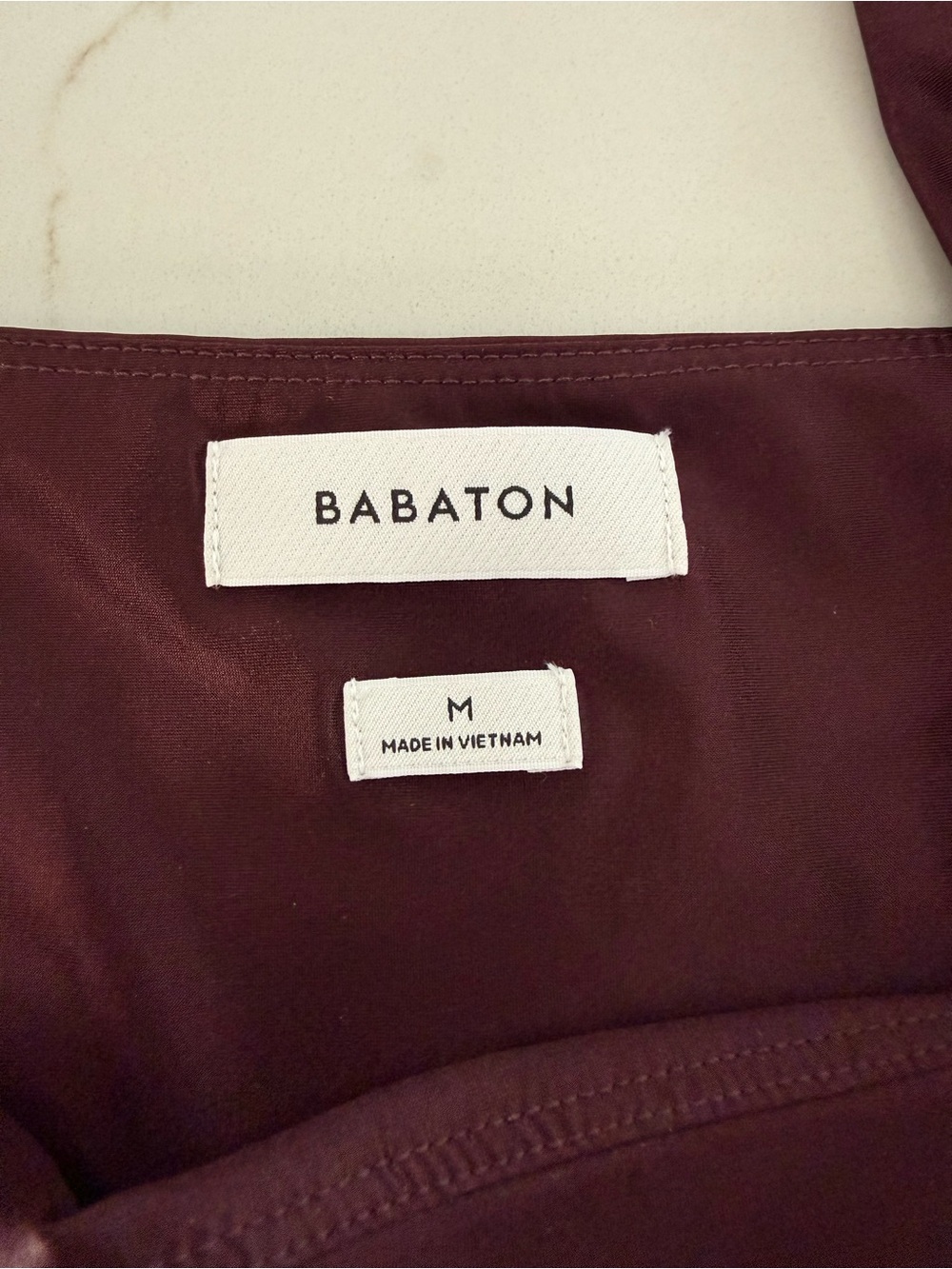 Babaton Rich Maroon Satinette  Minidress